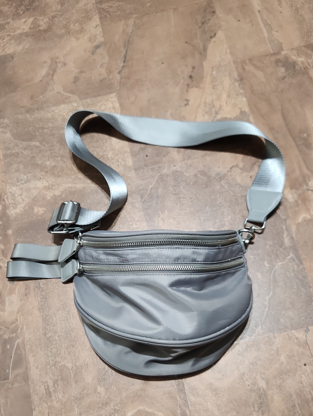 Grace & Lace Gray Crossbody Sling Bag - Minimal Nylon Carry